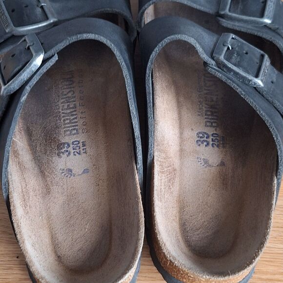 Birkenstock Arizona Oiled Leather Sandal Black Women EU 39 US 8 Narrow - Picture 4 of 12